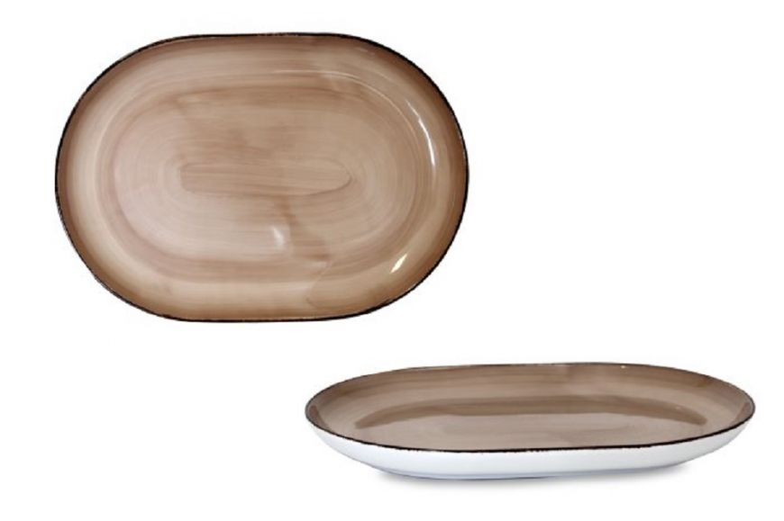 Fade Piatto pasta bowl in porcellana cm 24x22 Gourmet Convivio Grey