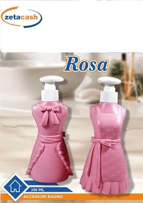 DISPENSER SAPONE IN PLASTICA DAMINA 300 ML ROSA