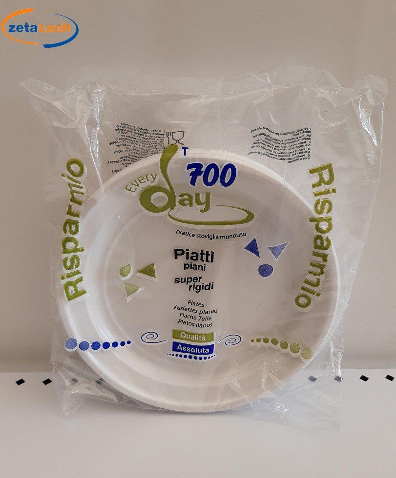 Set 6 Piatti Plastica Infrangibili 22,5cm: Piatti Campeggio e Picnic