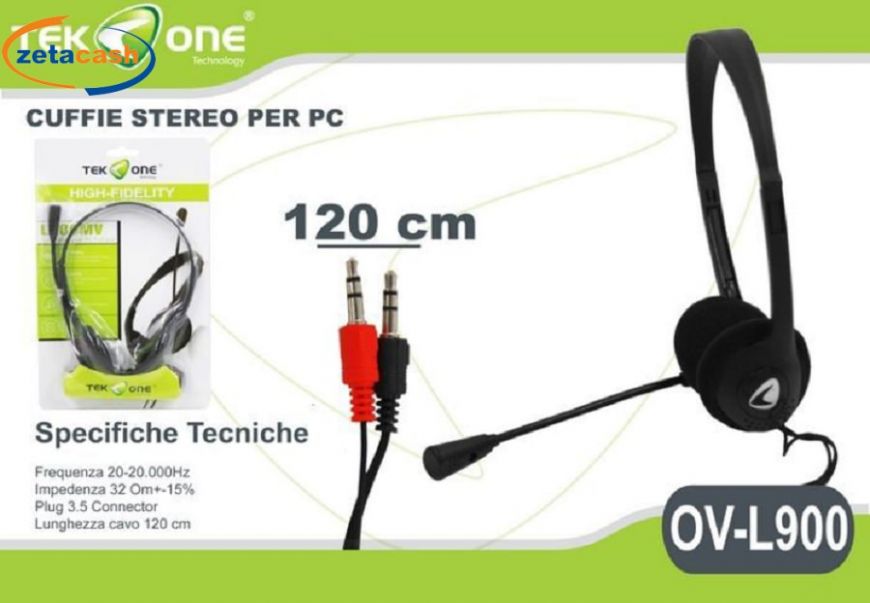 CUFFIE STEREO PER PC CON MICROFONO