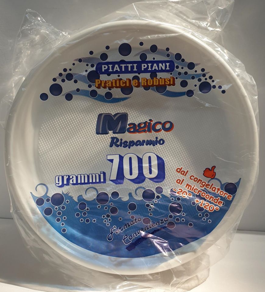 PIATTI PIANI 700 GR PER MICROONDE SUPER RIGIDI