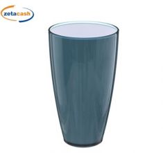 BICCHIERE PLASTICA RIGIDA VERDE PETROLIO 500ML