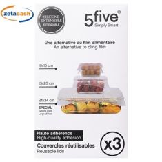 COPERCHI 3 PEZZI RIUTILIZZABILI IN SILICONE ESTENSIBILE