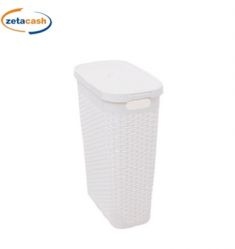 PORTABIANCHERIA BIANCO IN RATTAN 40 LT SLIM