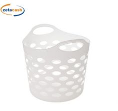 CESTA PORTABIANCHERIA TRAF PE FLESSIBILE BIANCA 28LT