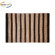 TAPPETO DECORATIVO IN JUTA NATURALE E COTONE 90X60CM ASS