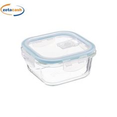 CONTENITORE VETRO TRASPARENTE CON TAPPO A CLIP PLASTICA 53CL