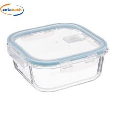 CONTENITORE IN VETRO TRASPARENTE TAPPO PLASTICA A CLIP 1L