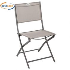 SEDIA IN METALLO SEDUTA E SPALLIERA IN TEXTILENE TORTORA