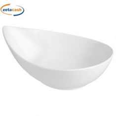 CIOTOLA IN PORCELLANA BIANCA FORMA GOCCIA 21X16XH7CM