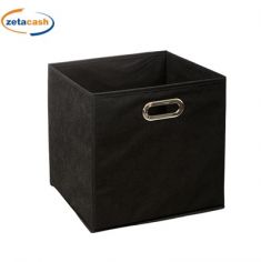 CONTENITORI PORTA OGGETTI IN POLIPROPILENE NERO CM 31X31X31