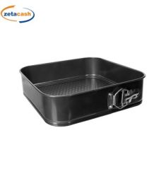 TORTIERA QUADRATA IN ACCIAO ANTIADERENTE CM 26X26XH7