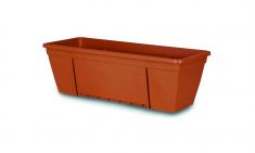 FIORIERA RETTANGOLARE ANVERSA CON GANCI CM 50 TERRACOTTA