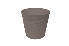SOTTOVASO QUADRATO IN PLASTICA CM 36X36 COLOR BRONZO PER VASO QUADRATO CM 38X38