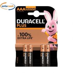 DURACELL AAA MINISTILO PLUS 100 EXTRA LIFE 4 PEZZI