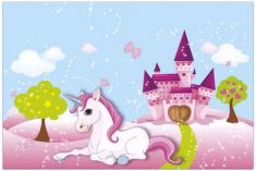 TOVAGLIA IN PLASTICA UNICORNO 120 X 180 CM