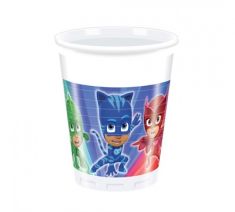 BICCHIERI PJ MASKS 8 PEZZI IN PLASTICA 200ML