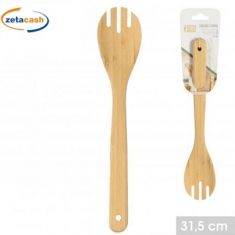 CUCCHIAIO IN BAMBOO CON DENTI PER INSALATA 31 CM
