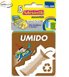 ADESIVI 5 PEZZI PER DIFFERENZIATA