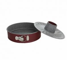 TORTIERA TONDA APRIBILE 2 FONDI INTERNO ANTIADERENTE 24CM