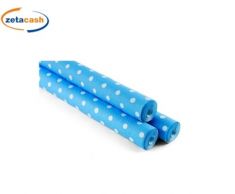TOVAGLIA IN CARTA GOFFRATA 5 M X 118 CM BLU C POIS BIANCHI