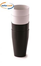 BICCHIERI IN PLASTICA 4 PEZZI 500ML BIANCHI E NERI