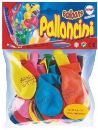 PALLONCINI IN LATTICE COLORATI 25 PEZZI