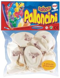 PALLONCINI 25 PEZZI W GLI SPOSI BIANCHI