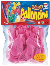 PALLONCINI 1 COMPLEANNO ROSA IN LATTICE