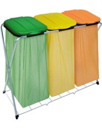 PORTASACCHETTO 3 POSTI CON GRIGLIA