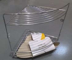 MENSOLA ANGOLARE 2 RIPIANI CROMATA