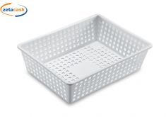 CESTA FORATA CM 40X30X10 BIANCA