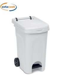 BIDONE URBAN ECO SYSTEM 60 LITRI CON PEDALE BIANCO