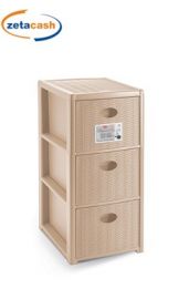 CASSETTIERA 3CASSETTI ELEGANCE SLIM COLOR CASHMERE 30X40XH60