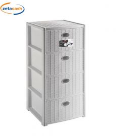 CASSETTIERA BIANCA 4 CASSETTI ELEGANCE