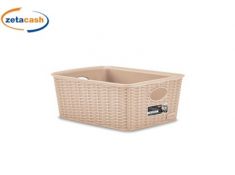 CESTO PLASTICA MULTIUSO RETTANG ELEGANCE M HIGH CASHMERE