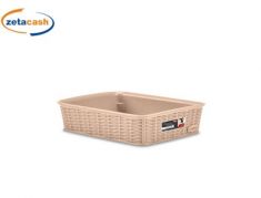 CESTO PLASTICA MULTIUSO RETTANG ELEGANCE M CASHMERE