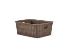 CESTINO ELEGANCE IN PLASTICA TORTORA CM25X20X10H