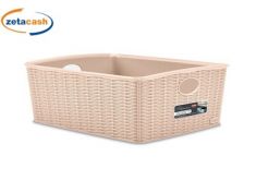 CESTO PLASTICA MULTIUSO RETTANG ELEGANCE L HIGH CASHMERE