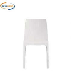 SEDIA VIRGINIA RATTAN BIANCA IMPILABILE H86X59X57CM