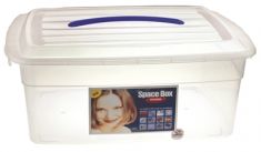 BOX BASSO IN PLASTICA CON COPERCHIO LT 13