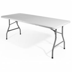 TAVOLO PIEGHEVOLE BIRRERIA IN PLASTICA BIANCO 180X70XH74CM