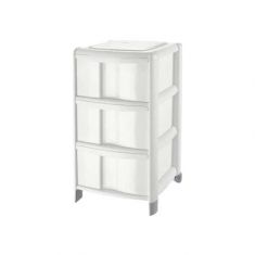 CASSETTIERA BAMBU 3 CASSETTI BIANCA