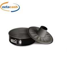 TORTIERA APRIBILE A DUE FONDI ANTIADERENTE CM 24