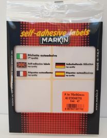 ETICHETTE 40 PZ AUTOADESIVE BIANCHE