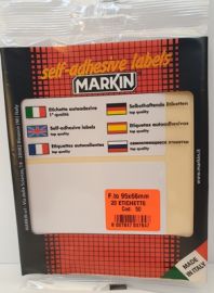 ETICHETTE 20 PZ. AUTOADESIVE BIANCHE