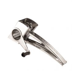 GRATTUGIA CON MANOVELLA E RULLO IN ACCIAO INOX.