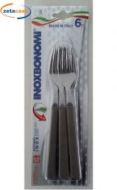 FORCHETTA TAVOLA ACCIAIO 6 PEZZI TORTORA