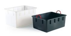CASSA IN PLASTICA RETTANGOLARE 220 LITRI NEUTRO CM 88X63