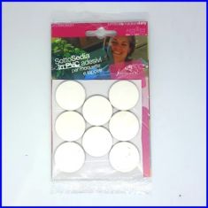 SOTTOSEDIA IN PVC 8 PZ BIANCO PER MOQUETTE E TAPPETI D 3
